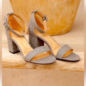 CL by Laundry Glitter Block Heel Sandals - Size 7.5
